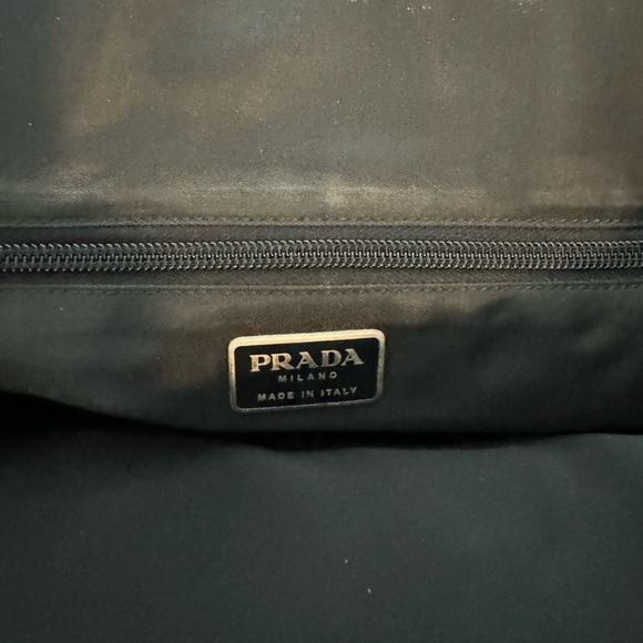 Vintage PRADA Tessuto Black Nylon Tote commuter Bag - Picture 4 of 12